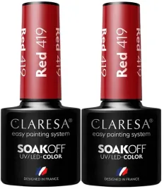 2-x-claresa-lakier-hybrydowy-red-419-5g-wysoka-trwalosc