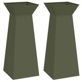 donica-slupowa-2-szt-oliwkowy-40-x-40-x-100-cm