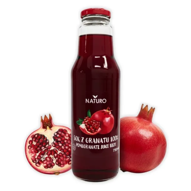 Sok z Granatu 100% NATURALNY Granat Bez Cukru 750 ml / Naturo