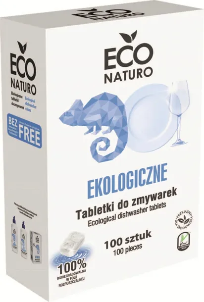 Tabletki do Zmywarki EKO Ekologiczne Sodowe 100 sztuk / EcoNaturo