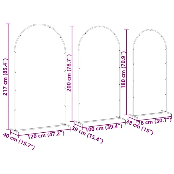 luk-slubny-3-szt-bialy-stal-stan-nowy-wysokosc-produktu-217-cm