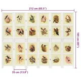 panel-romdivider-bialy-212-x-165-cm-mdf-stan-nowy-producent-vidaxl