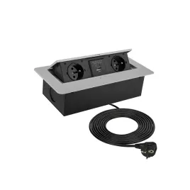 gniazdo-wpuszczane-otwierane-kombi-box-usb-a-c-aluminium-przewod-15m