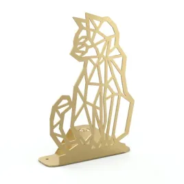 nowoczesna-podporka-do-ksiazek-kot-geometryczny-origami-zloty
