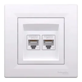 gniazdo-komputerowe-2x-rj45-kat-6-utp-z-ramka-bialy-schneider-asfora