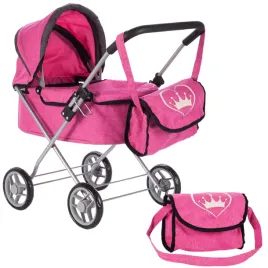 wozek-dla-lalek-gleboki-z-torba-ksiezniczka-rozowy