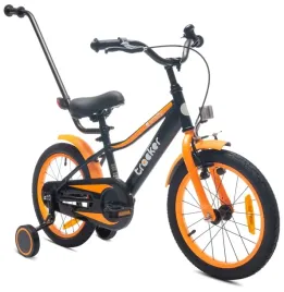 Zdjęcie produktu Rower dla chłopca 16 cali Pchacz Kółka boczne DzwonekTracker bike neon