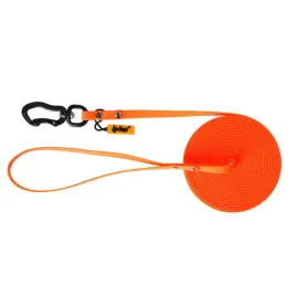 dingo-smycz-treningowa-dla-psa-flex-honey-pomaranczowa-z-raczka-1cm-5m