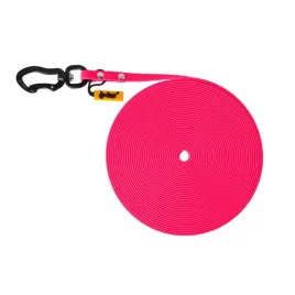 dingo-smycz-treningowa-dla-psa-flex-honey-bez-raczki-rozowa-1cm-10m