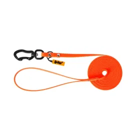 dingo-smycz-treningowa-dla-psa-flex-honey-pomaranczowa-z-raczka-1cm-3m