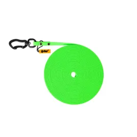 dingo-smycz-treningowa-dla-psa-flex-honey-zielona-bez-raczki-1-cm-10m