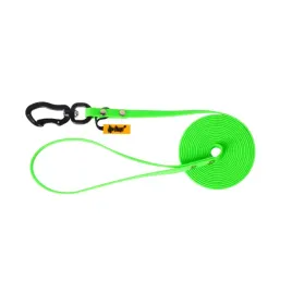 dingo-smycz-treningowa-dla-psa-flex-honey-zielona-z-raczka-1cm-3m