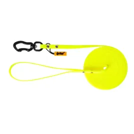 dingo-smycz-treningowa-dla-psa-flex-honey-zolta-z-raczka-1cm-5m