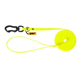 dingo-smycz-treningowa-dla-psa-flex-honey-zolta-z-raczka-1cm-3m