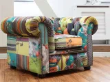 fotel-patchwork-zielono-zolty-chesterfield