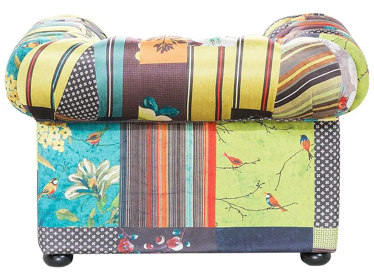 fotel-patchwork-zielono-zolty-chesterfield