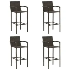 stolki-barowe-4-szt-brazowe-polirattan
