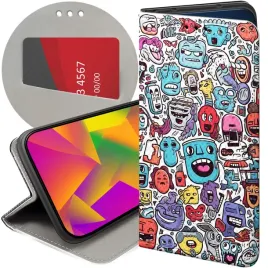 etui-z-klapka-do-huawei-p8-lite-wzory-doodle-zwierzeta-potwory-rysunki-case