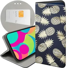 etui-z-klapka-do-motorola-moto-g54-5g-wzory-ananas-owoce-egzotyczne-case