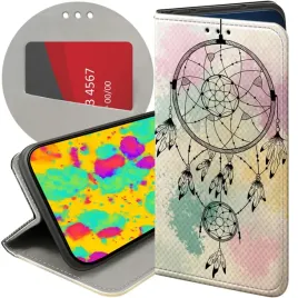 etui-z-klapka-do-motorola-moto-g54-5g-wzory-boho-lapacz-snow-piora-futeral