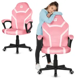 fotel-obrotowy-gamingowy-biurowy-krzeslo-do-biurka-welur-rozowy-z-bialym