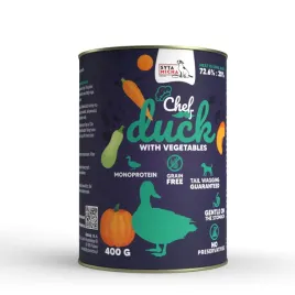 syta-micha-chef-mokra-karma-dla-psa-adult-mono-kaczka-warzywa-6x400g