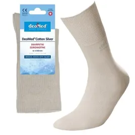 skarpety-bezuciskowe-medyczne-z-srebrem-deomed-cotton-silver-bezowe-35-38