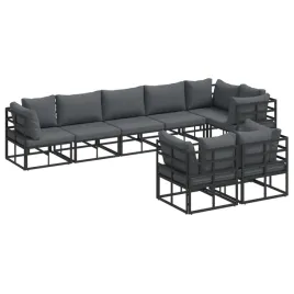 zestaw-sof-na-ogrod-z-poduszka-8-szt-czarny-aluminium
