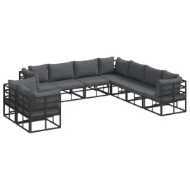 zestaw-sof-na-ogrod-z-poduszka-9-szt-czarny-aluminium
