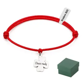 bransoletka-srebrna-925-personalizowana-koniczynka-grawer-sznurek-kolorowy