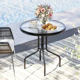 stol-stolik-ogrodowy-metalowy-okragly-szklany-blat-nik-60-cm-stan-nowy