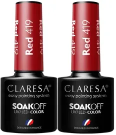 2-sztuki-lakier-hybrydowy-red-419-5g-claresa-czerwony-idealna-gestosc