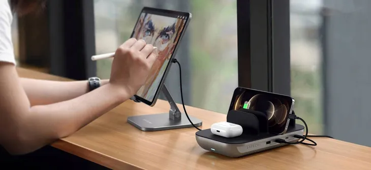 satechi-dock5-ladujaca-stacja-dokujaca-usb-5w1-zgodnosc-ze-standardem-quick-charge-3-0