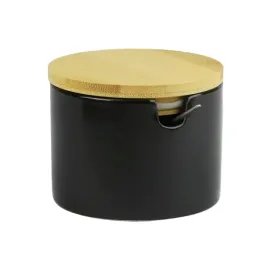 cukiernica-z-bambusowa-pokrywa-i-lyzeczka-prima-deco-czarna-10x8-cm