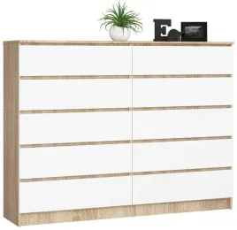 komoda-k160-10sz-clp-dab-sonoma-biala
