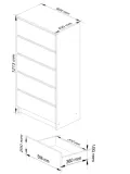 komoda-k60-5sz-clp-bialy