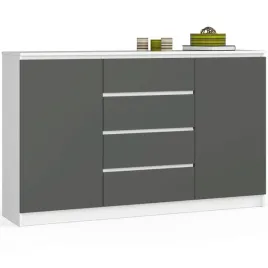 komoda-k160-2d-4sz-clp-bialy-szary
