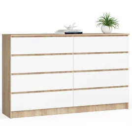 komoda-k160-8sz-clp-dab-sonoma-biala