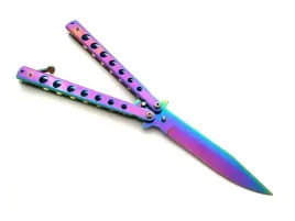 noz-motylek-balisong-teczowy-oksydowany-clip-point-stal-420-n495b