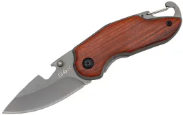 noz-skladany-edc-clip-point-z-karabinczykiem-drewno-rekojesc-n004a