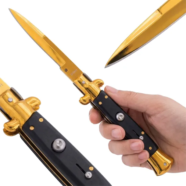 Nóż Sprężynowy Italy Gold BSH Adventure Spear Point Stal 420 N518C