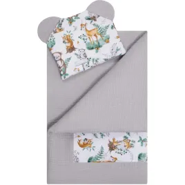 komplet-do-lozeczka-waflowy-100x75-cm-lesne-zwierzaki-bocioland