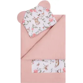 komplet-do-lozeczka-waflowy-100x75-cm-kroliczki-rozowe-bocioland