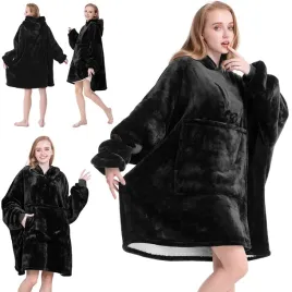 kocobluza-koc-bluza-oversize-bluzokoc-gruba-ciepla-dluga-czarna-z-kapturem