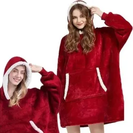 ciepla-bluza-koc-oversize-kocbluza-2w1-czerwona-futrzak-xxl-kocobluza