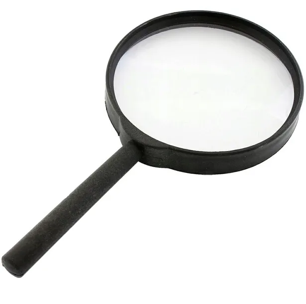 LUPA POWIĘSZKAJĄCA OKRĄGŁA SZKLANA 9CM SZKŁO POWIĘKSZENIE x2,5