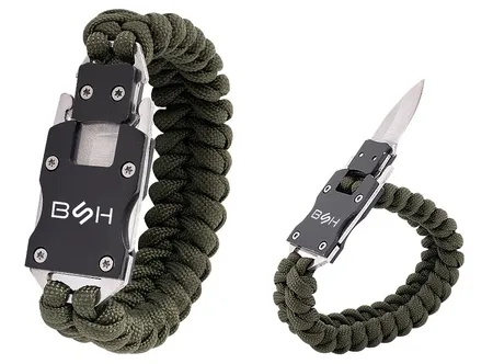 Bransoletka Survivalowa Paracord Z Nożem BR008