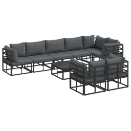 zestaw-sof-na-ogrod-z-poduszka-9-szt-czarny-aluminium