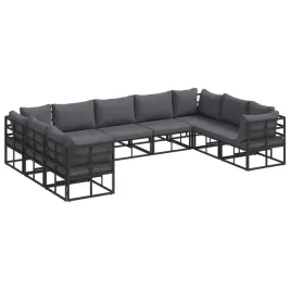 zestaw-sof-na-ogrod-z-poduszka-9-szt-czarny-aluminium