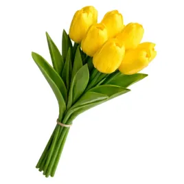 tulipan-sztuczny-piankowy-kwiat-jak-zywy-10-sztuk-zolty-wielkanoc-dekoracja
